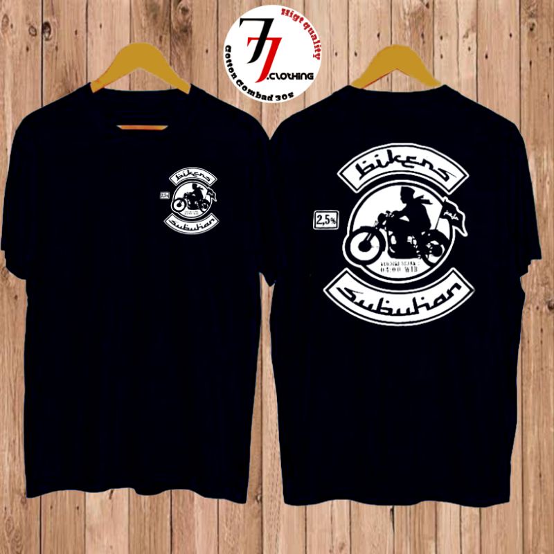 Tshirt Baju Kaos Pria  Distro Bikers Subuhan Atasan Pakaian lengan Pendek pria Cotton Combad 30 s