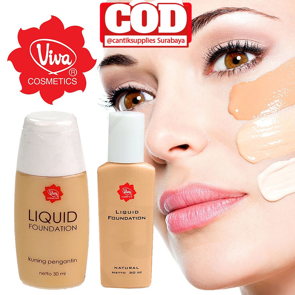 LCK. VIVA LIQUID FOUNDATION MANGIR, NATURAL, KUNING LANGSAT 30ml