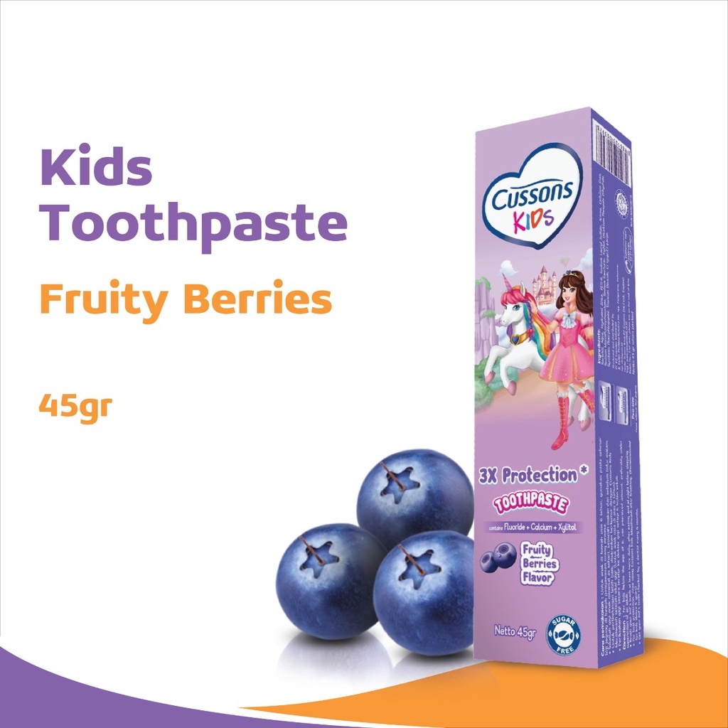 Cussons Kids Toothpaste Unicorn Fruity Berries Pasta Gigi Anak 45gr