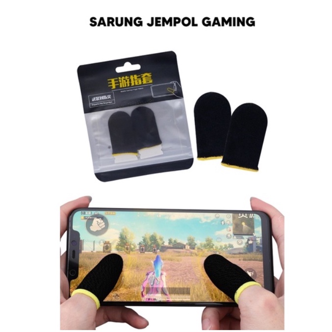 SARUNG JARI JEMPOL GAMER GAMING ANTI KERINGAT / BASAH GAME PUBG MOBILE LEGEND SEPASANG 2PCS