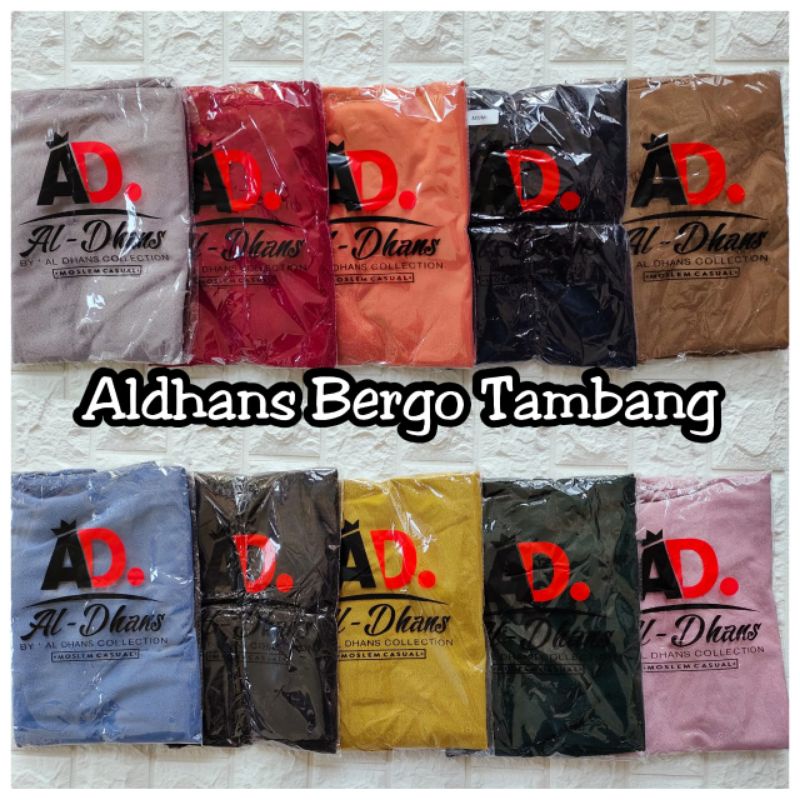 (Original Aldhans) BERGO PET TAMBANG •jilbab instan jersey irish•bergo pet tali kepang