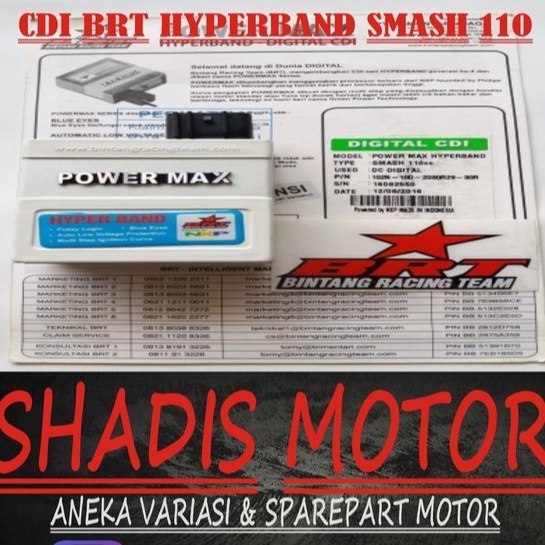 CDI Motor Merk BRT Tipe Hyper Band Motor Smash 110