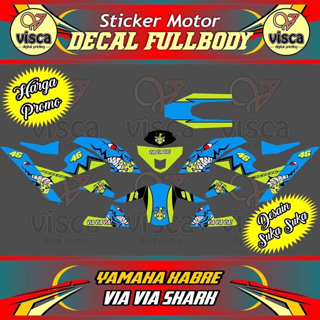 decal YAMAHA XABRE decal YAMAHA XABRE decal YAMAHA XABRE full bodyYAMAHA XABRE VIA VIA SHARK