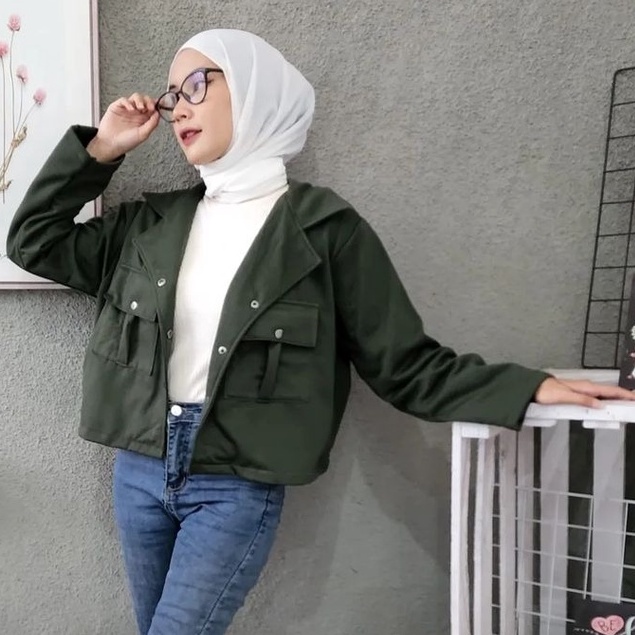 MVP - Sandra Crop - Jaket Crop Wanita Kekinian