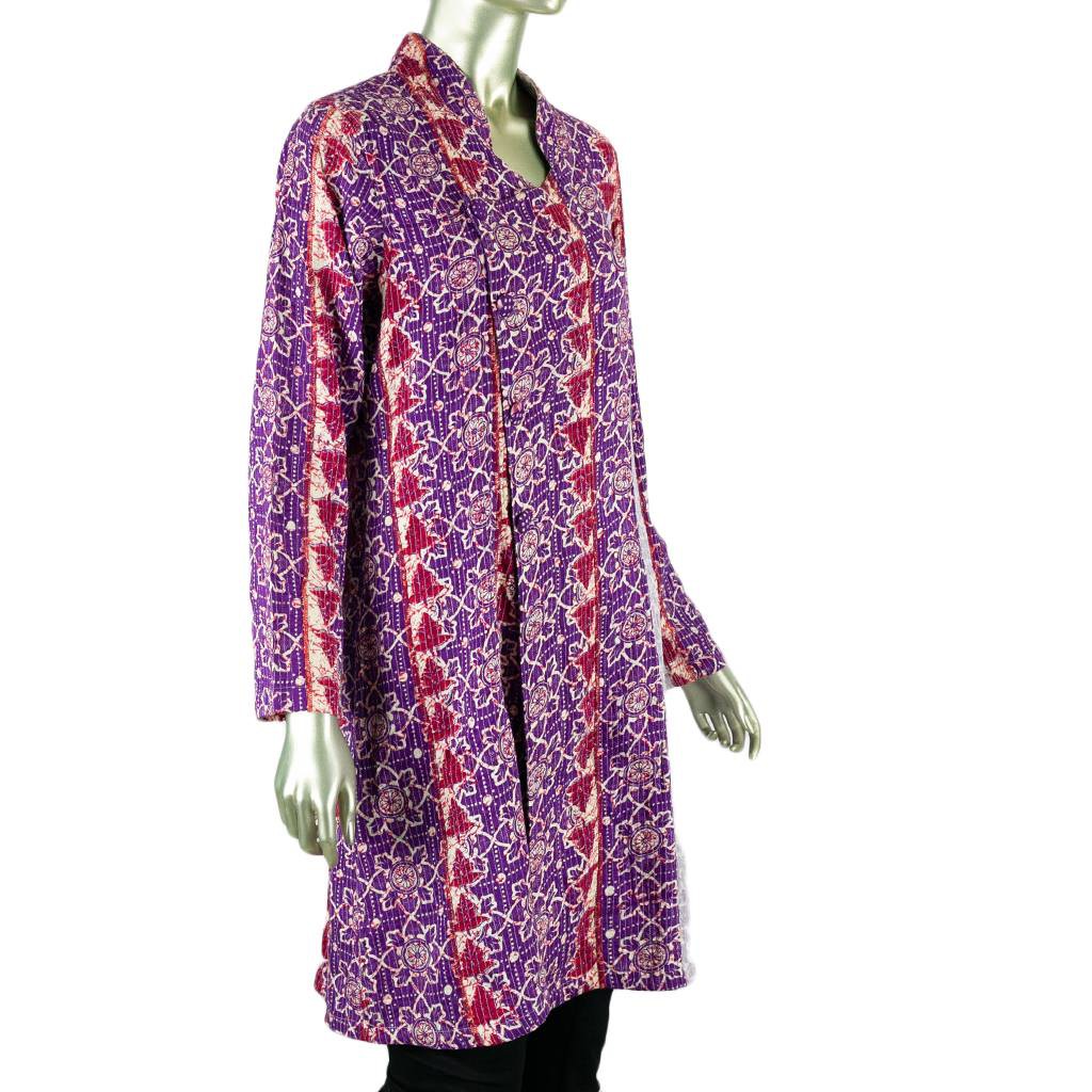 ATASAN BATIK MBL PANJANG BAJU WANITA LENGAN PANJANG KANCING BUNGKUS