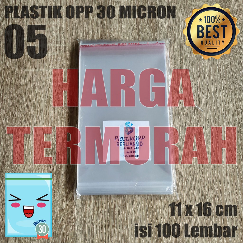 PLASTIK OPP TEBAL 11 x 16 cm 30 Micron (0,5) PLASTIK KEMASAN / PLASTIK ROTI