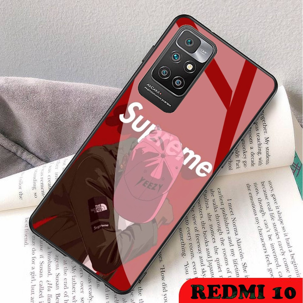 Softcase Glass Kaca REDMI10- Case Hp Pelindung Handphone REDMI10 [ A12]