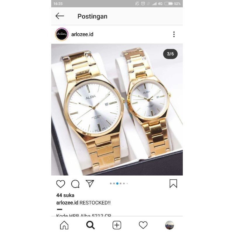 Alba Smart Watch waterresist gold edition