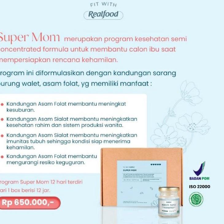 

KODE1s6Rg--Realfood Super Mom ( p.12 ) Minuman Sarang Burung Walet Bersertifikat