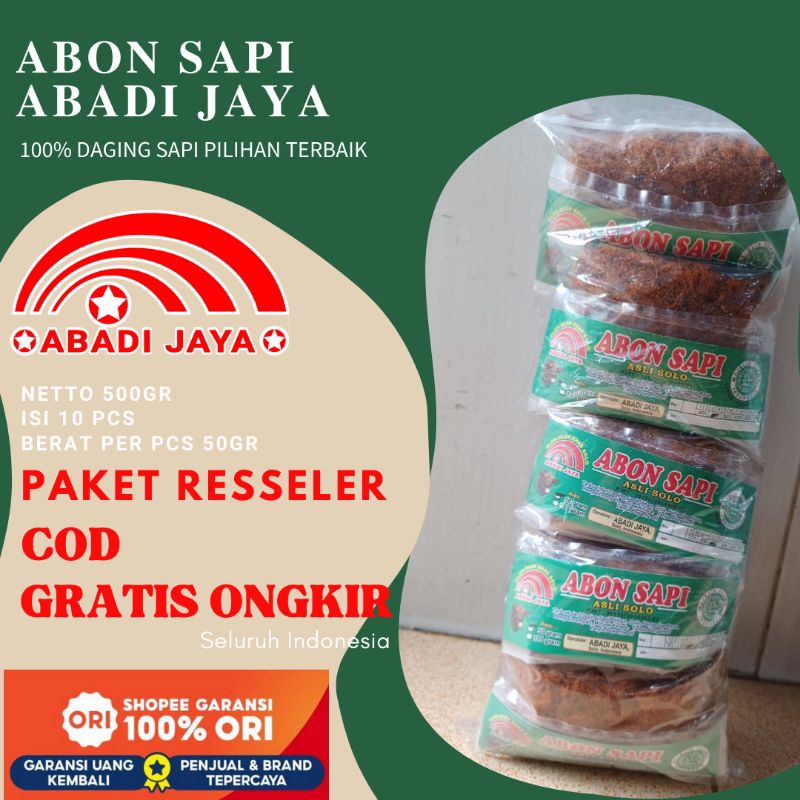 

Abon Sapi Manis 500gr | Kemasan 50gr (10pcs)