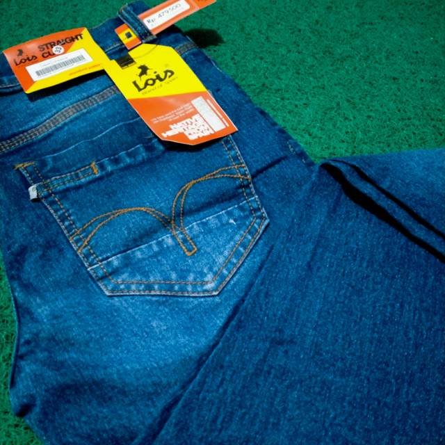 Celana Jeans Lois Panjang Pria Model Pensil Merek Lois Kancing dan Resleting Tembus