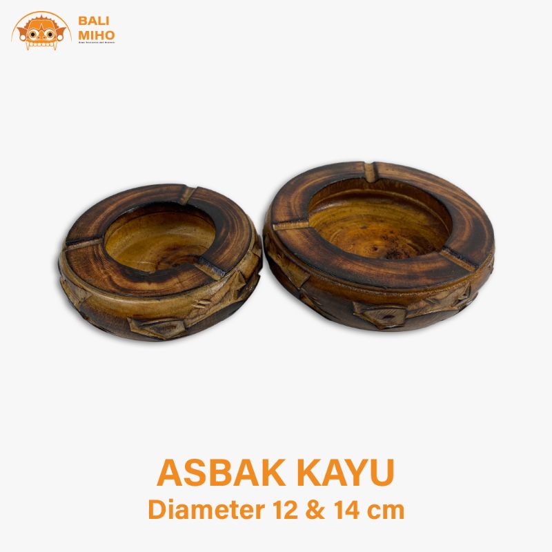 Asbak Kayu Ukir Tulisan Bali - Asbak Bali - Asbak Kayu - Asbak Rokok Kayu Murah - Bali Ashtray - Asb