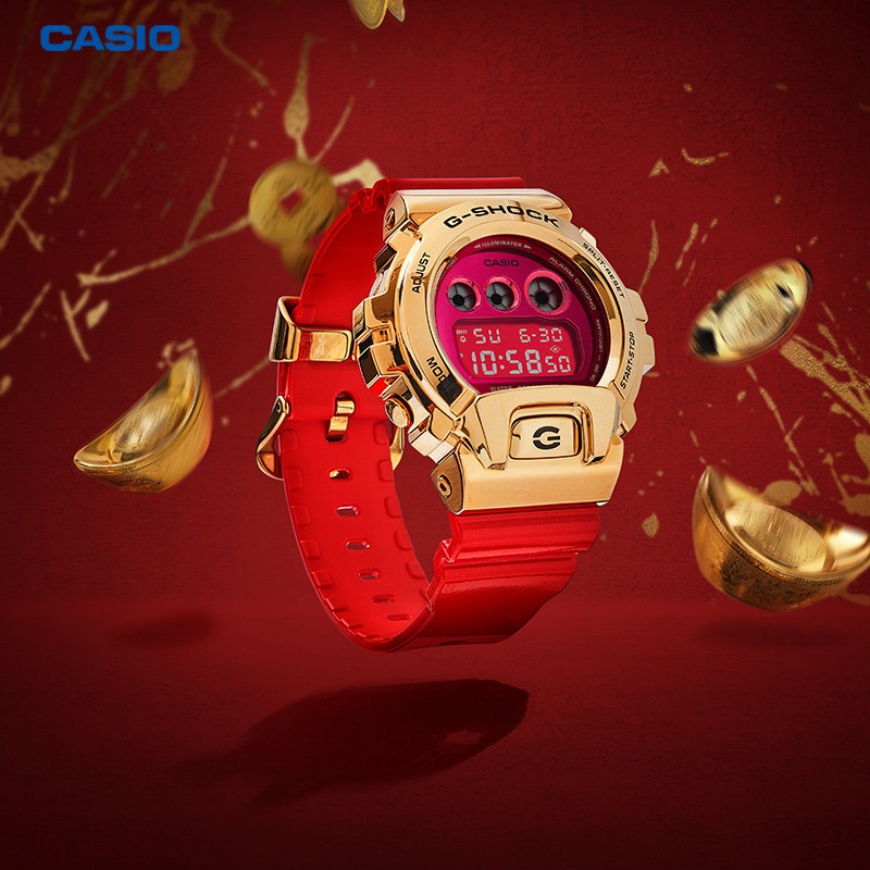 (New year version) GA G-Shock 6900BB-1 Men Youth Digital Sport DW-6900-Red Waterproof Watch