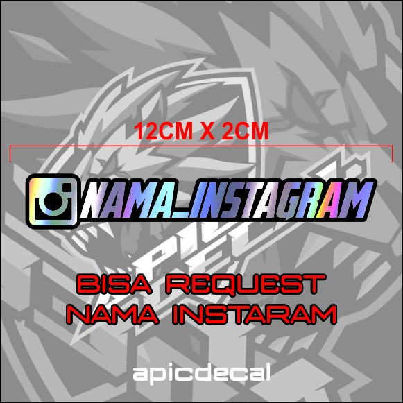 

BISA REQUEST!! Sticker Nama Sosmed Hologram (Ig,FB,Twitter,Tiktok)