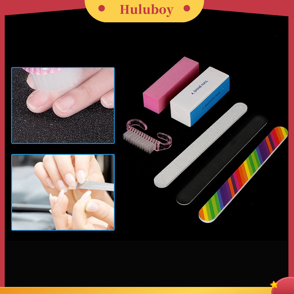 Huluboy Huluboy♡ 6pcs / Set Alat Kikir / Buffer Kuku Untuk Manicure