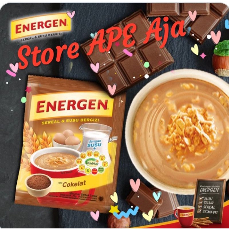 

ENERGEN SEREAL RASA COKELAT [ 34gr x 10 sachet ]