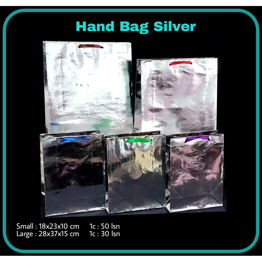 

SOS Paper Bag Silver S / Goodie Bag / Tas Serbaguna /Tas Tenteng/Hand Bag Kertas/Tas Kado/Tas Hadiah