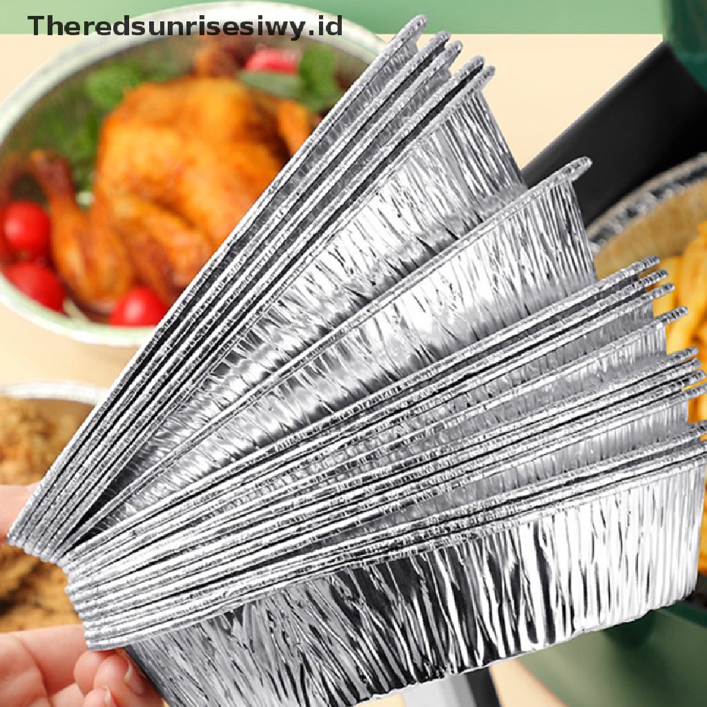 20pcs~Oil-Proof Aluminum Foil Tin Box Air Fryer Disposable Paper BBQ Drip Tray