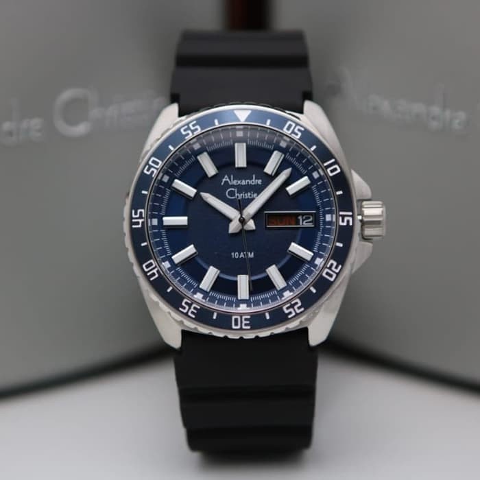 JAM TANGAN PRIA ALEXANDRE CHRISTIE AC 6541 RUBBER ORIGINAL GARANSI RESMI 1 TAHUN