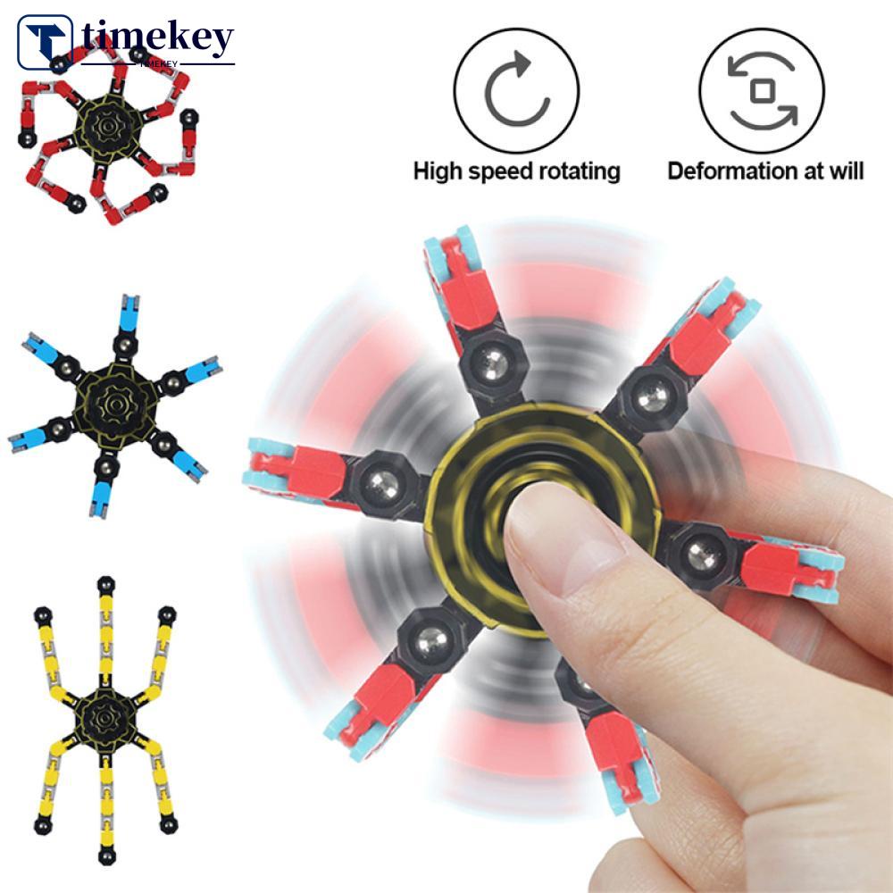 Timekey J8S1 Fidget Spinner Gyro Mekanik Berubah Bentuk Untuk Mengatasi Stres