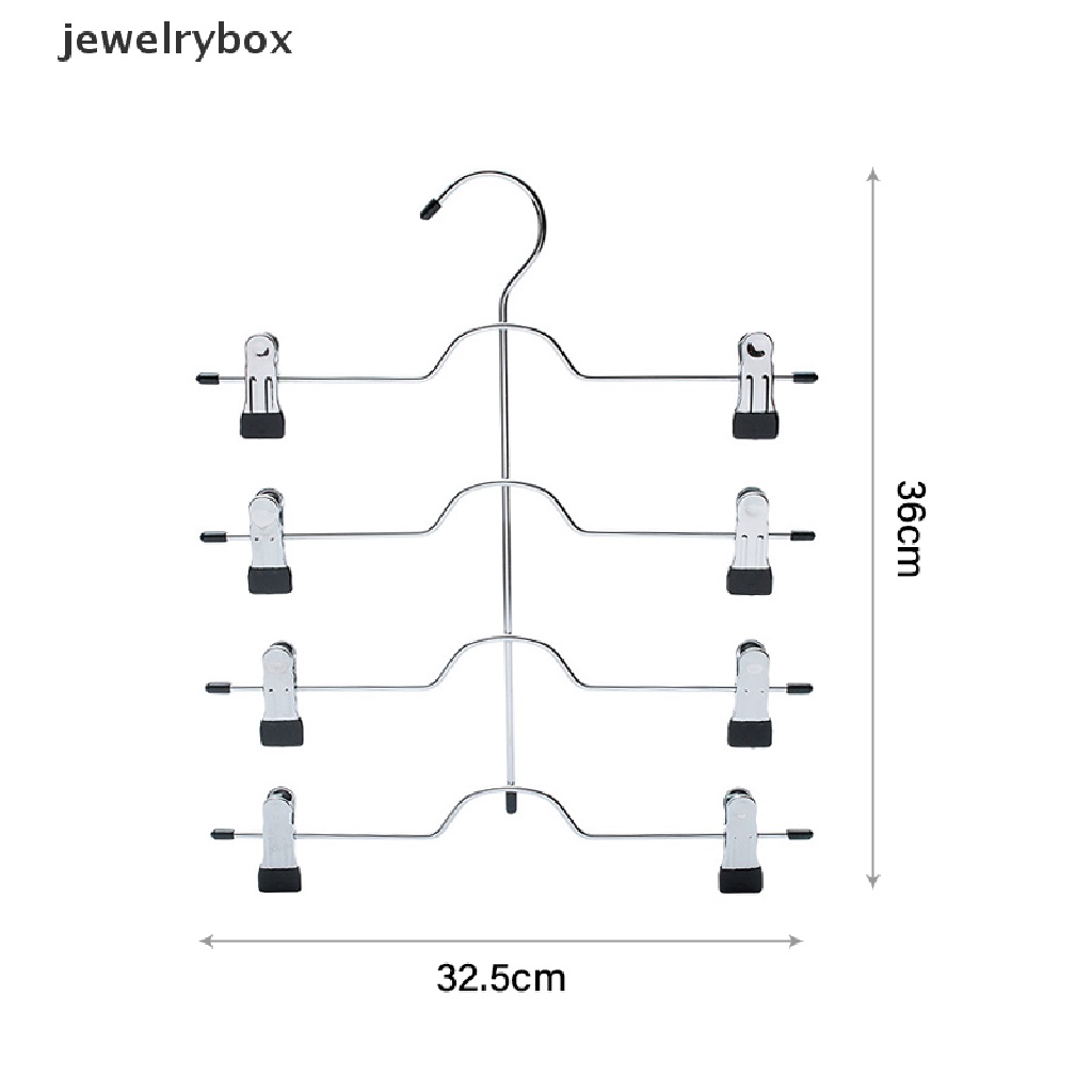 (jewelrybox) Gantungan Celana Pendek / Rok 6 Tingkat Bahan Metal Anti Slip