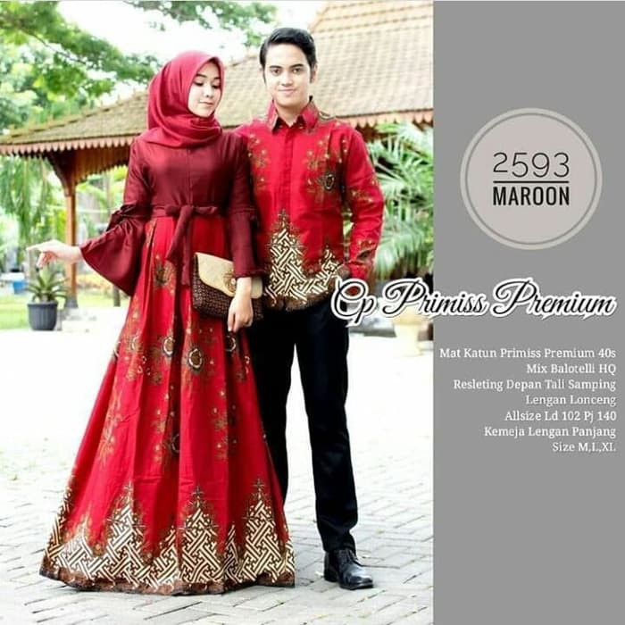 SARIMBIT BATIK KELUARGA COUPLE BATIK MAMA PAPA BATIK MEWAH GAMIS 010