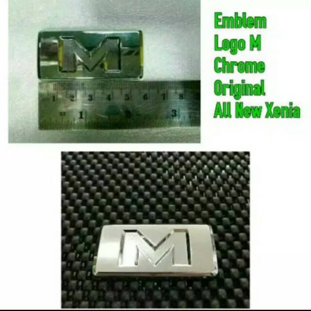 Emblem Logo Huruf M Chrome Untuk All New Xenia