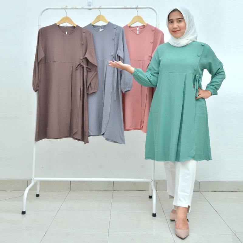 Tunik | Atasan wanita | Saafa blouse - atasan big size - baju jumbo - ukuran xl ld 110