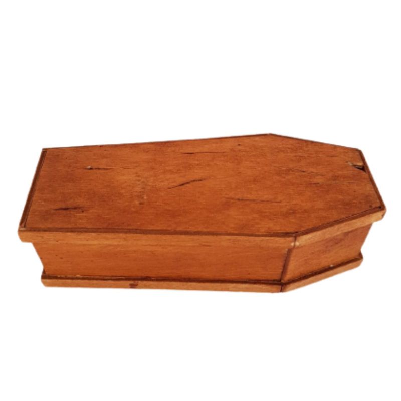 Miniature Peti Mati Kayu Halloween skala 1:12