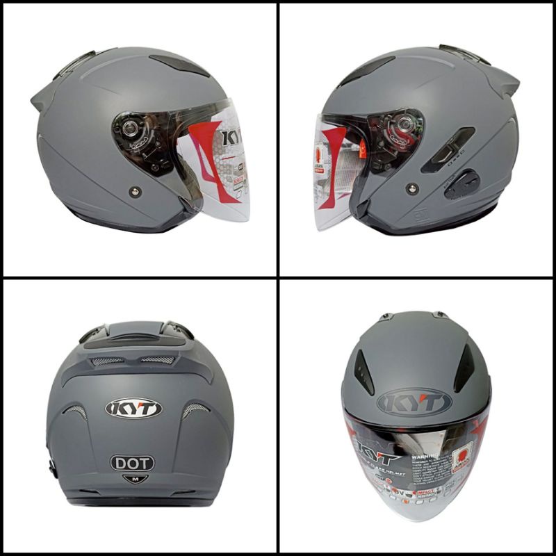 Helm KYT Galaxy Flat r solid/polos waran Gorillaz