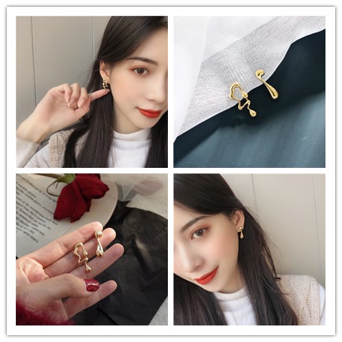 【TERSEDIA &amp; COD】Earrings Female Temperament Creative Hollow Simple Stud Earrings