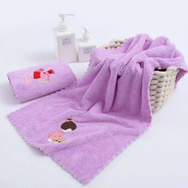 Handuk Mandi Dewasa MicroBulu Motif Handuk mandi 70x140 cm daya serap air Tinggi Import Murah