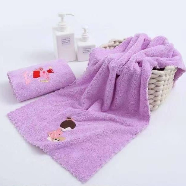 Handuk Mandi Anak Microfiber 35x75cm Handuk Muka Handuk Bayi Halus Import