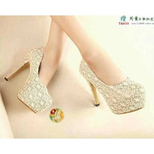 SEPATU MODEL KINI TERKINI KENKINIAN BUAT SEKOLAH KERJA HAK PUMP HEELS / grosir heels full brukat