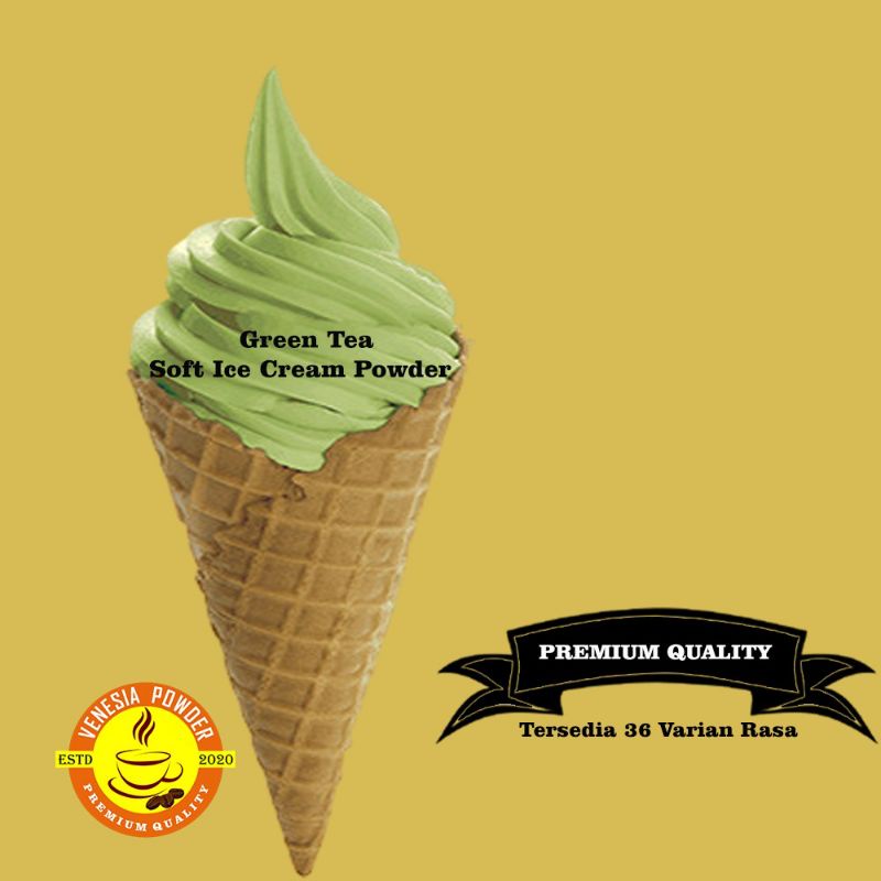 

SOFT ICE CREAM RASA GREEN TEA TERLARIS 1KG-BUBUK ES KRIM GREEN TEA 1KG-BUBUK ES KRIM