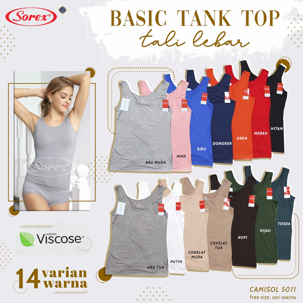 Basic Tank Top Sorex 5011 - Camisol Viscose Sorex