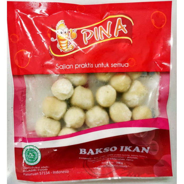 Jual Pina Frozen Food Seafood Bakso Ikan 250g Shopee Indonesia