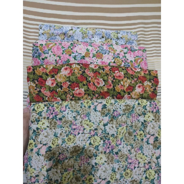 obral!! kain katun jepang bunga cotton japan flower