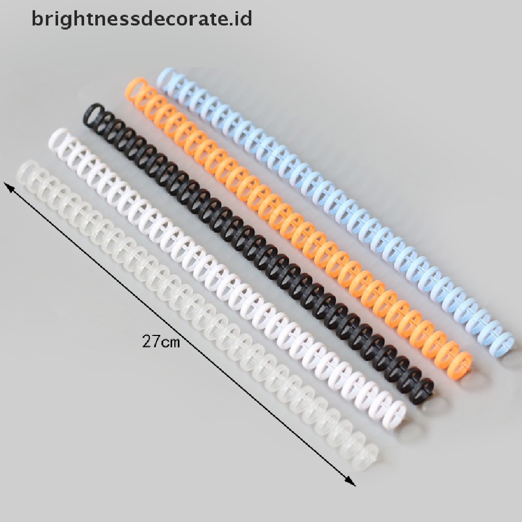 5 Pcs Cincin Spiral 30 Lubang Bahan Plastik Untuk Kantor