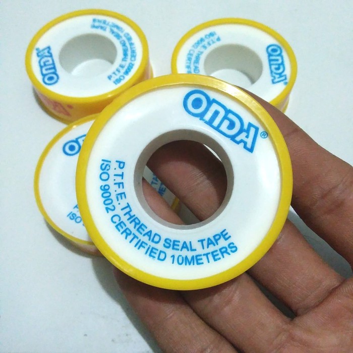 Seal Tape Onda Original Penutup Celah Keran Kran Air Fitting Drat Pipa Rucika Wavin dll