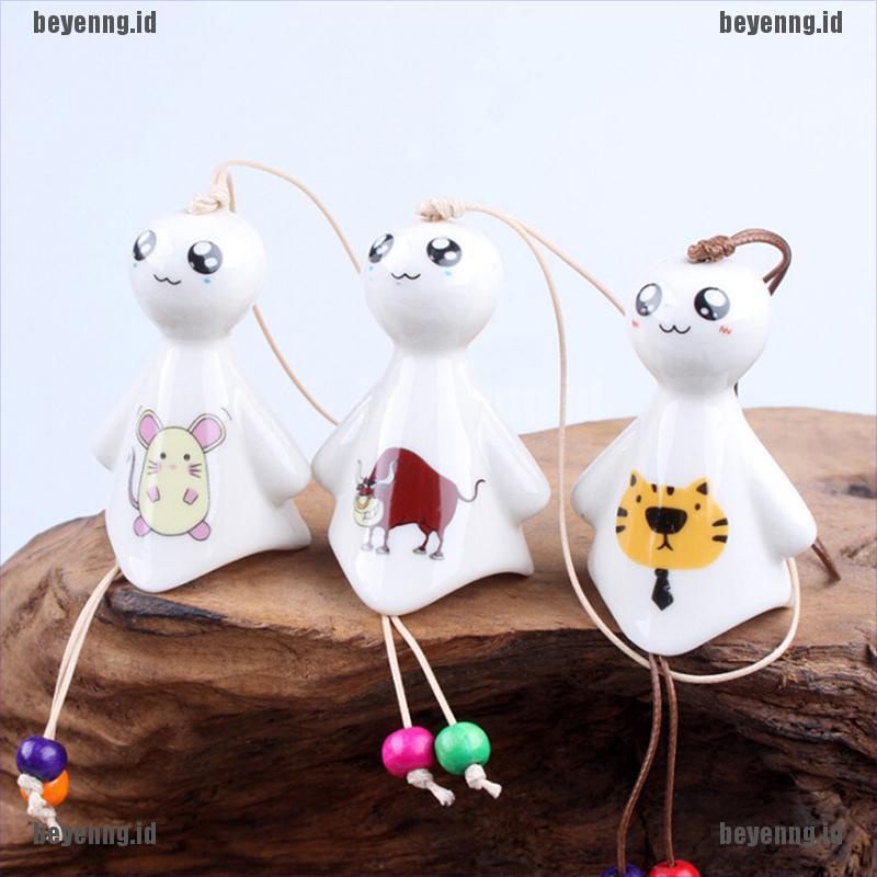 BEY Hanging porcelain wind chimes outdoor bells garden home decoration sunny dolls