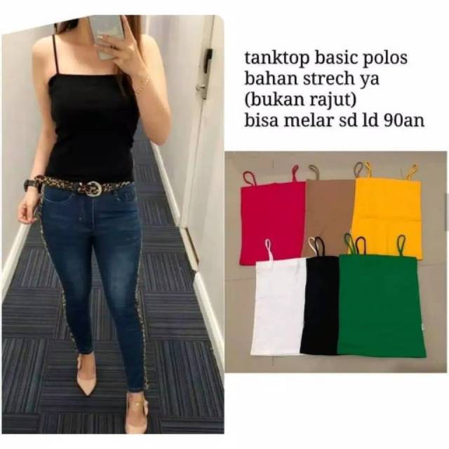 IL - TANGTOP CROP / TANKTOP NH08 WANITA BAHAN SPANDEX