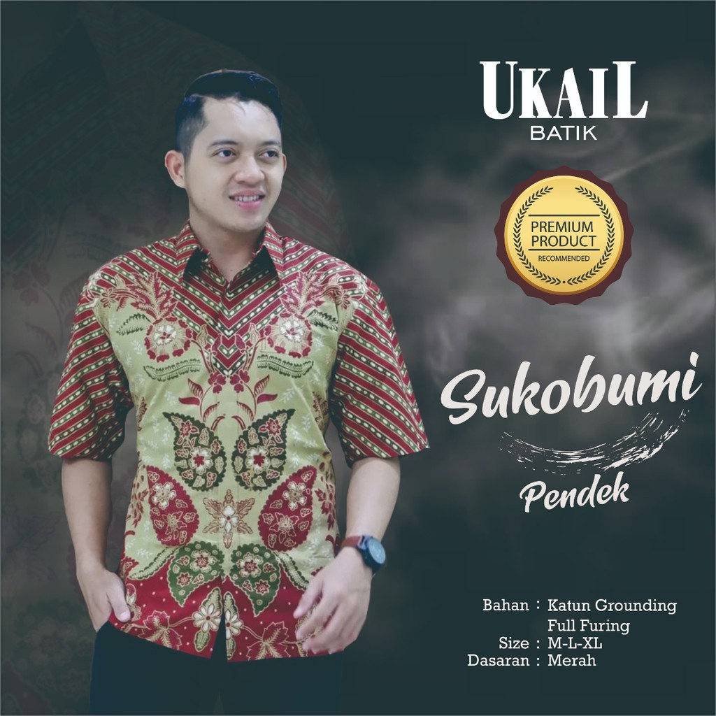 SUKOBUMI / BATIK PRIA LENGAN PENDEK / by UKAIL BATIK / 10.3