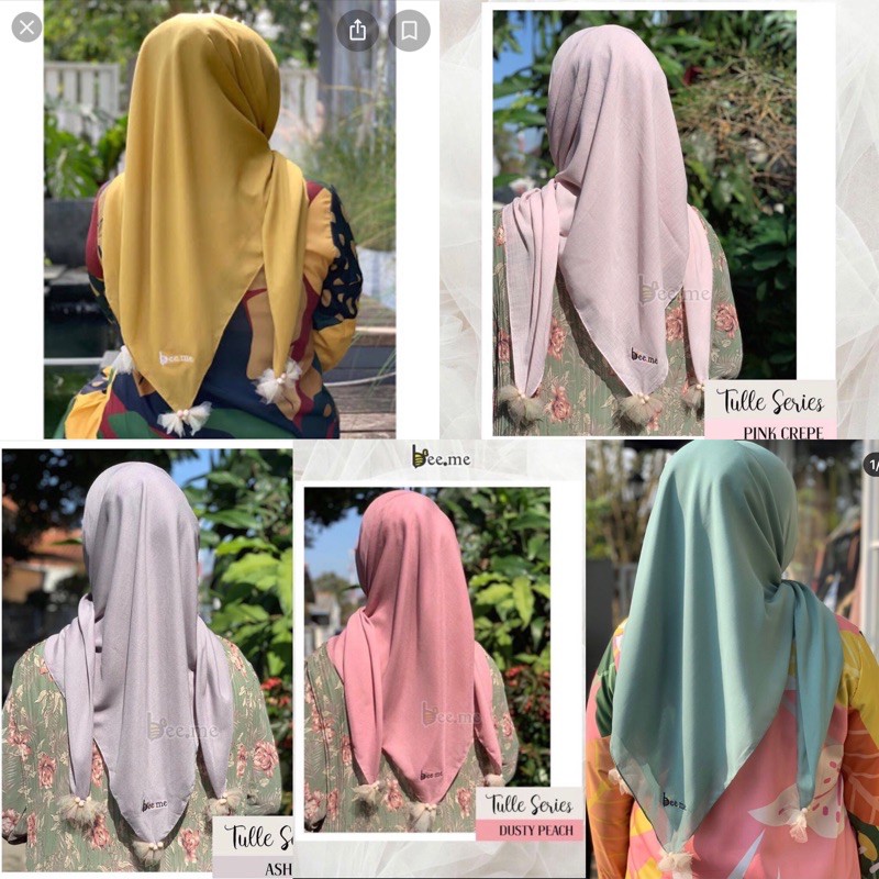 HIJAB BEEME SERIES TULLE KERUDUNG ORIGINAL