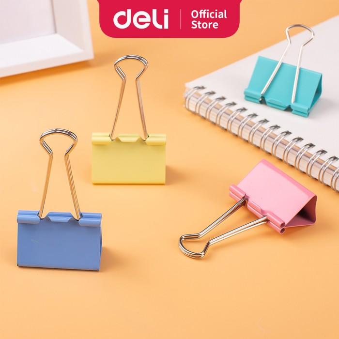 

Klip | Deli E8552A Office Consumable/Binder Klip-Color Binder Clips 41Mm