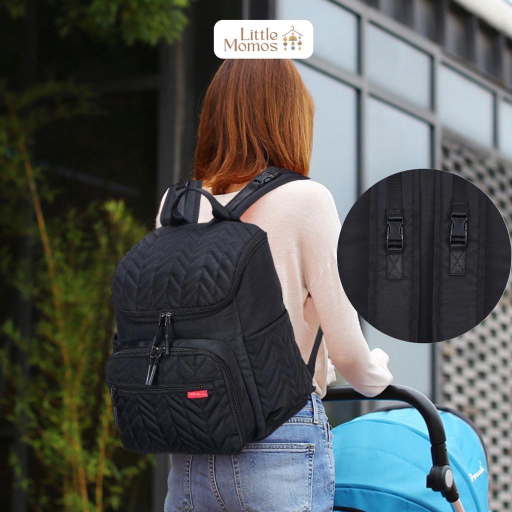 Little Momos Tas Perlengkapan Bayi Travelling Diaper Bag Ransel Backpack Premium