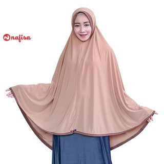 Khimar Tanpa Bergo / JIlbab Panjang Nafisa ADEENA Yess / Hijab Syari Termurah / JIlbab Jumbo Panjang