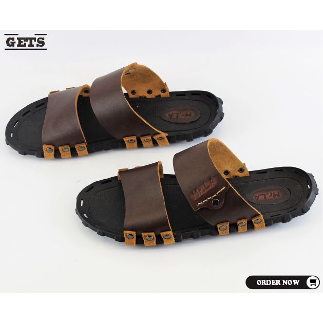 Sandal Sendal Pria Slop Pria Casual Sepatu Sandal Karet Selop Kulit Pria Kekinian Slip On Kondangan Laki Laki Cowok Dewasa