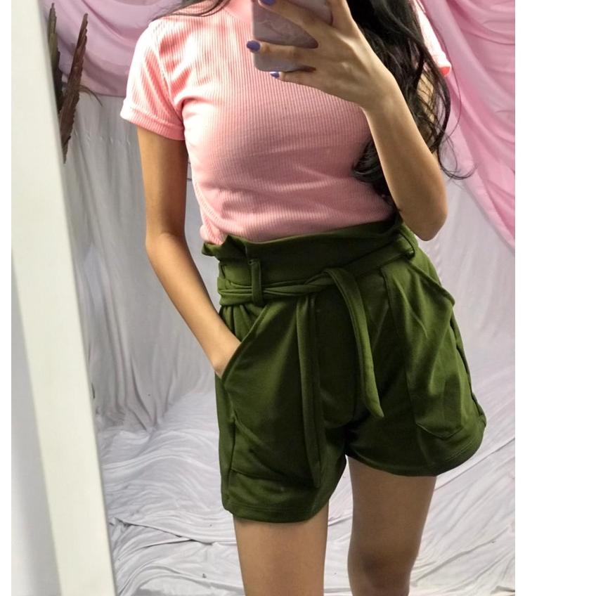 Update ilook  Belt Suit Pants | High Waist Chiffon Belt Suit Short | Hotpants Belt Suit ✔