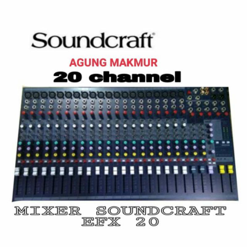 Mixer Soundcraft EFX 20 Effect Lexicon- 20 channel / Soundcraft Efx20